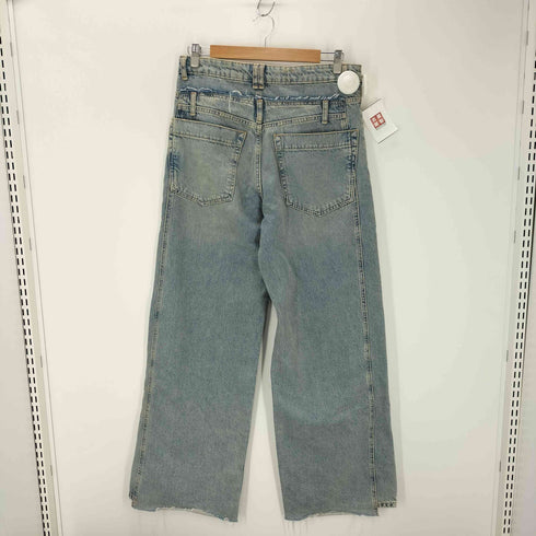 ザラ ZARA TRF WIDE-LEG ワイドレッグ ミッドライズ ディストラクト デニム メンズ EUR 40