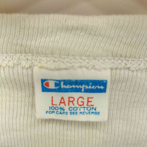 チャンピオン Champion 70s MADE IN USA バータグ チームロゴTシャツ 染み込み メンズ import:L