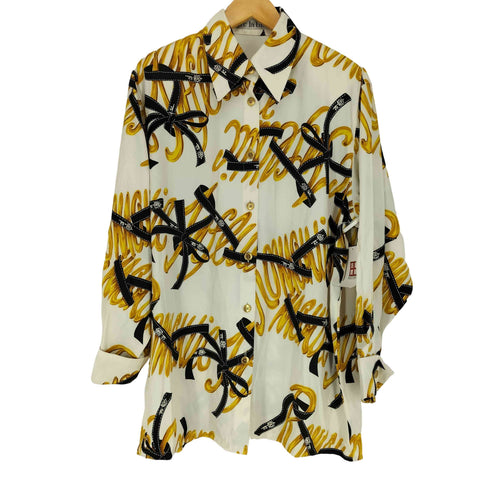 Faire la bise 総柄ブラウス MADE IN JAPAN レディース M