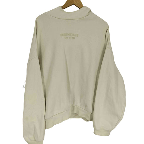 フェイアーオブゴッド エッセンシャルズ FEAR OF GOD ESSENTIALS コットン ポリ 裏起毛 モックネック ラバーロゴ 3Dロゴプリント フーディー コア プルオーバー パーカー メンズ import:S