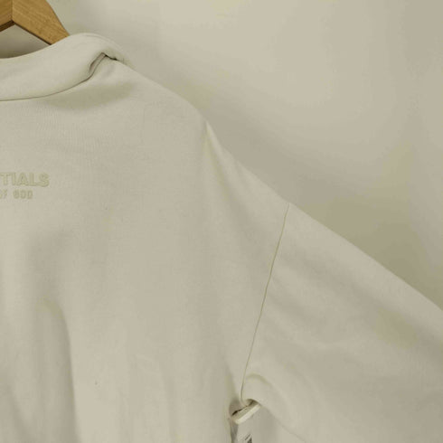 フェイアーオブゴッド エッセンシャルズ FEAR OF GOD ESSENTIALS コットン ポリ 裏起毛 モックネック ラバーロゴ 3Dロゴプリント フーディー コア プルオーバー パーカー メンズ import:S