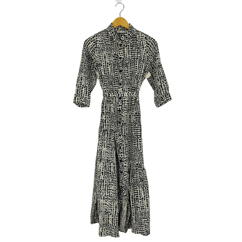 ザラ ZARA ZW COLLECTION LONG PRINTED DRESS ロング プリント ドレス ワンピース レディース import:XS