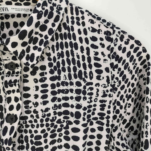 ザラ ZARA ZW COLLECTION LONG PRINTED DRESS ロング プリント ドレス ワンピース レディース import:XS