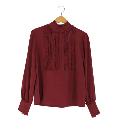 ザラ ZARA フリルデザイン ブラウス レディース import:S
