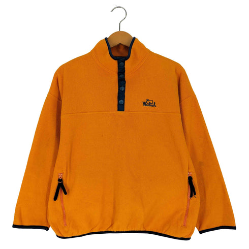 ウールリッチ WOOLRICH 90s ロゴ刺繍 POLARTEC ハーフボタン フリース プルオーバー メンズ JPN:M