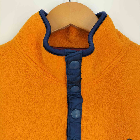 ウールリッチ WOOLRICH 90s ロゴ刺繍 POLARTEC ハーフボタン フリース プルオーバー メンズ JPN:M