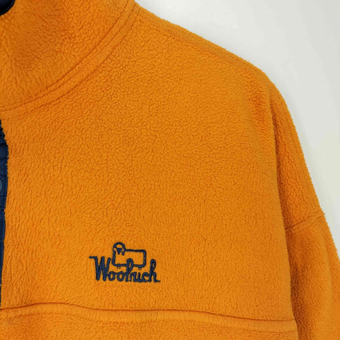 ウールリッチ WOOLRICH 90s ロゴ刺繍 POLARTEC ハーフボタン フリース プルオーバー メンズ JPN:M