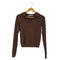 ザラ ZARA スキッパー レーヨン リブニットカットソー レディース import:S