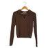 ザラ ZARA スキッパー レーヨン リブニットカットソー レディース import:S