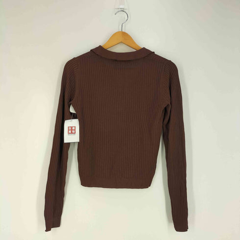 ザラ ZARA スキッパー レーヨン リブニットカットソー レディース import:S