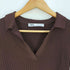 ザラ ZARA スキッパー レーヨン リブニットカットソー レディース import:S