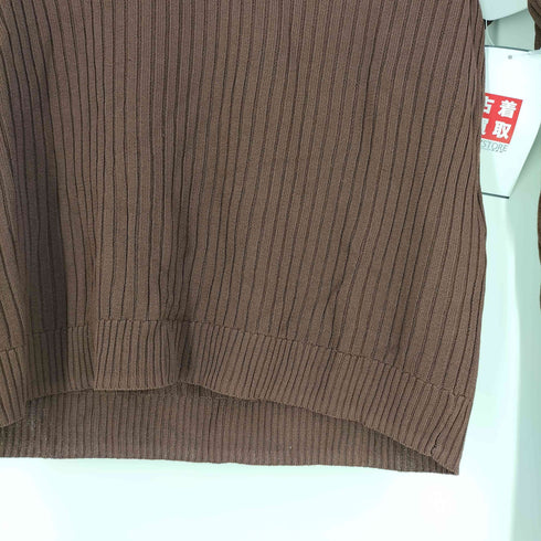 ザラ ZARA スキッパー レーヨン リブニットカットソー レディース import:S
