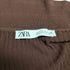 ザラ ZARA スキッパー レーヨン リブニットカットソー レディース import:S