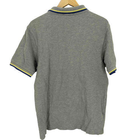 フレッドペリー FRED PERRY Slim Fit ロゴ 刺繍 リブ ライン ポロ シャツ メンズ JPN:L