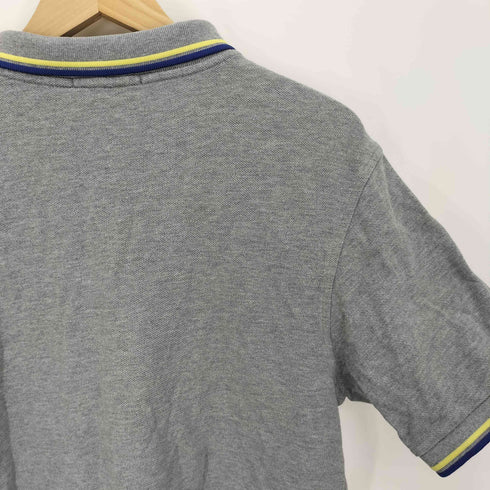 フレッドペリー FRED PERRY Slim Fit ロゴ 刺繍 リブ ライン ポロ シャツ メンズ JPN:L