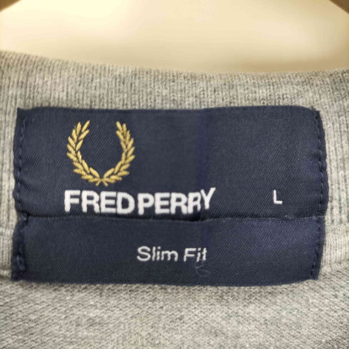 フレッドペリー FRED PERRY Slim Fit ロゴ 刺繍 リブ ライン ポロ シャツ メンズ JPN:L