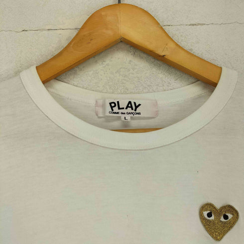 プレイコムデギャルソン PLAY COMME des GARCONS ハートロゴ ワンポイント刺繍 半袖Tシャツ カットソー レディース JPN:L