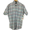 アイゾッド IZOD シワ ライン B.D S/S コットン ポリ チェック シャツ メンズ import:M