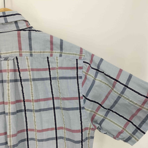 アイゾッド IZOD シワ ライン B.D S/S コットン ポリ チェック シャツ メンズ import:M