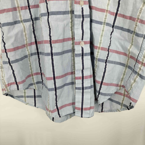 アイゾッド IZOD シワ ライン B.D S/S コットン ポリ チェック シャツ メンズ import:M