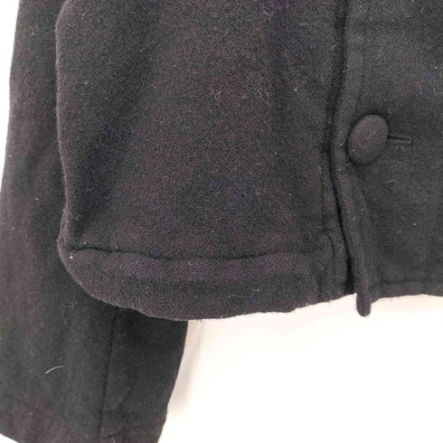 トリココムデギャルソン tricot COMME des GARCONS 縮絨 丸襟 ショート ピーコート レディース import:M