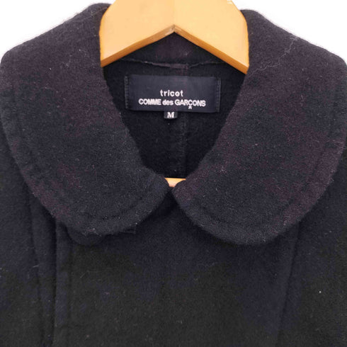 トリココムデギャルソン tricot COMME des GARCONS 縮絨 丸襟 ショート ピーコート レディース import:M