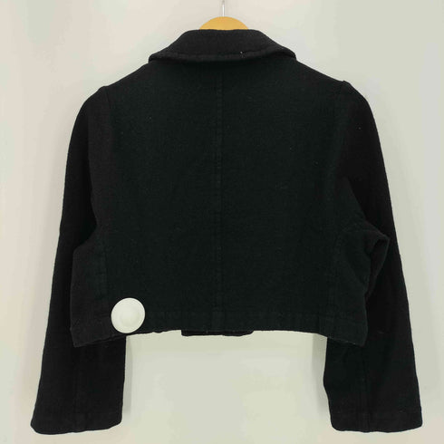 トリココムデギャルソン tricot COMME des GARCONS 縮絨 丸襟 ショート ピーコート レディース import:M