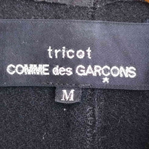 トリココムデギャルソン tricot COMME des GARCONS 縮絨 丸襟 ショート ピーコート レディース import:M