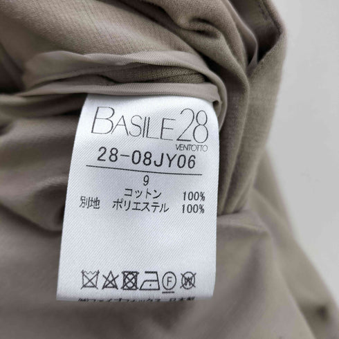 バジーレヴェントット BASILE28 ラインデザイン ノーカラージャケット レディース 9