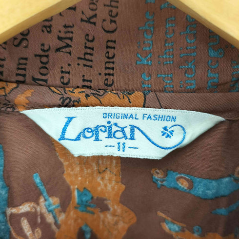 LORIAN ペーパープリント オープンカラーシャツ メンズ