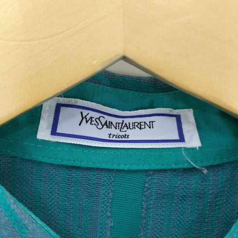 イヴサンローラン Yves Saint Laurent シアー ストライプ ポロシャツ メンズ