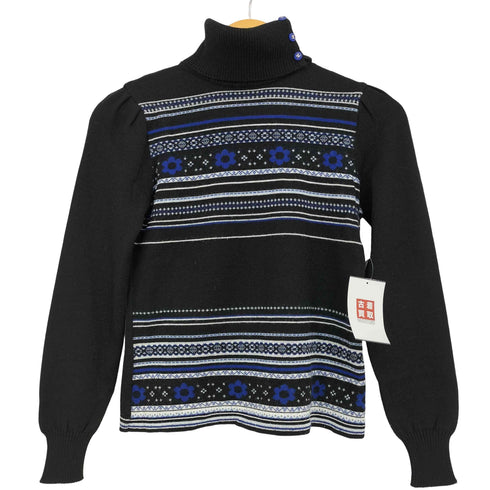 クレージュ courreges フェアアイル ボタンタートルネックニット レディース JPN:38