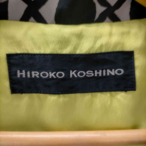ヒロココシノ HIROKO KOSHINO ドット手書きデザイン スプリングコート レディース JPN:40