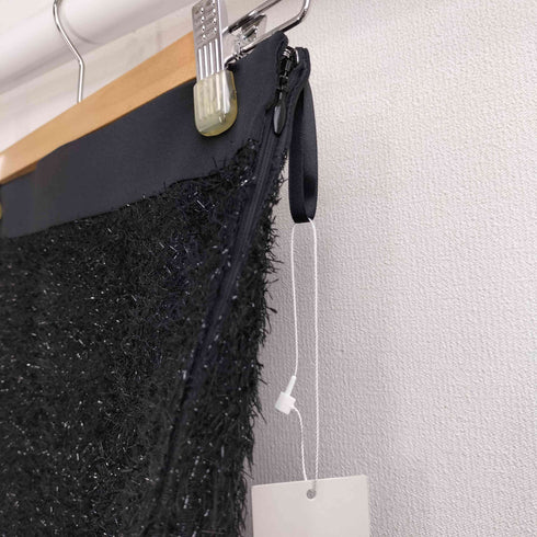 アイシービー ICB 24AW ルレックスヘアリージャカード ロングナロースカート ラメ レディース JPN:S