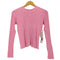 クレージュ courreges ロゴ リブ クルーネックニット レディース 9R