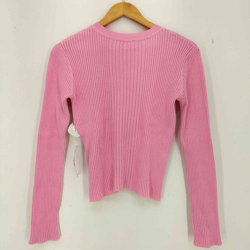 クレージュ courreges ロゴ リブ クルーネックニット レディース 9R