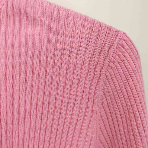 クレージュ courreges ロゴ リブ クルーネックニット レディース 9R