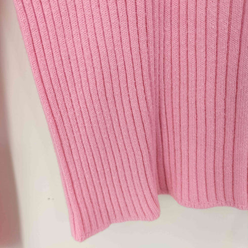 クレージュ courreges ロゴ リブ クルーネックニット レディース 9R