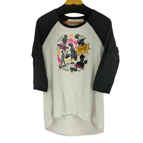 ステューシー Stussy USA製 ラグランプリントカットソー メンズ JPN:S
