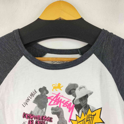 ステューシー Stussy USA製 ラグランプリントカットソー メンズ JPN:S