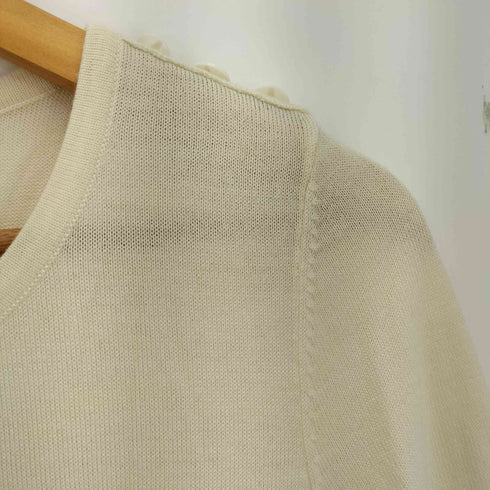 クレージュ courreges ラメ ラインストーン フェアアイル クルーネックニット レディース JPN:38