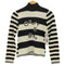 クレージュ courreges ボーダー スパンコール ボタンタートルネックニット レディース JPN:38