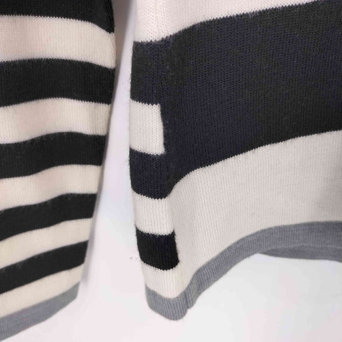 クレージュ courreges ボーダー スパンコール ボタンタートルネックニット レディース JPN:38