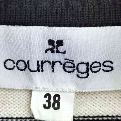 クレージュ courreges ボーダー スパンコール ボタンタートルネックニット レディース JPN:38