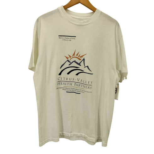 90S USA製 Hanes ボディ 企業プリント クルーネック Tシャツ シングルステッチ メンズ import:L