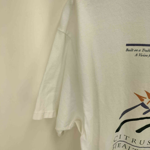 90S USA製 Hanes ボディ 企業プリント クルーネック Tシャツ シングルステッチ メンズ import:L