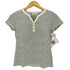 クレージュ courreges ラメ ボーダー スキッパーシャツ レディース JPN:38
