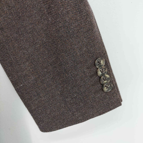 エルメネジルドゼニア Ermenegildo Zegna イタリア製 ヘリンボーンテーラードジャケット メンズ EUR:50