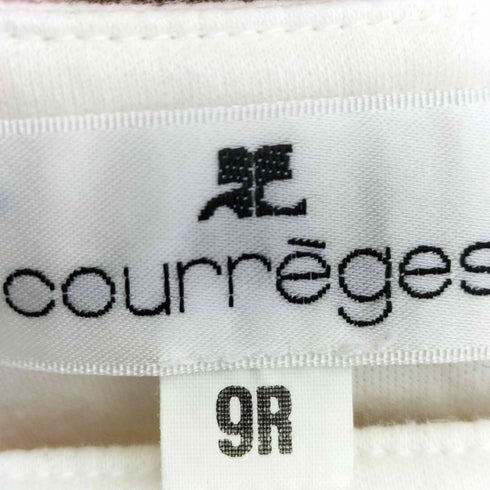 クレージュ courreges ツートン ロゴ スクエアネックシャツ レディース 9R