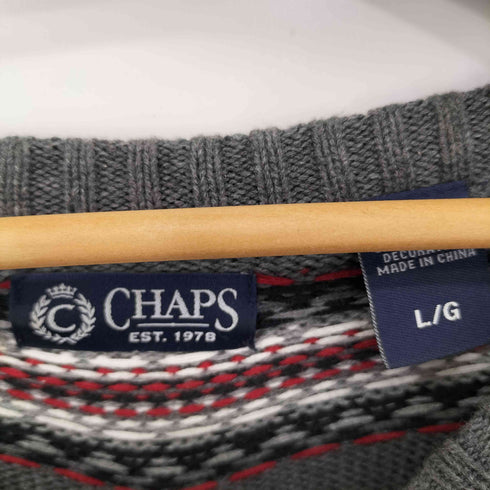 チャップス CHAPS バーズアイ ボーダー コットンニット メンズ L/G